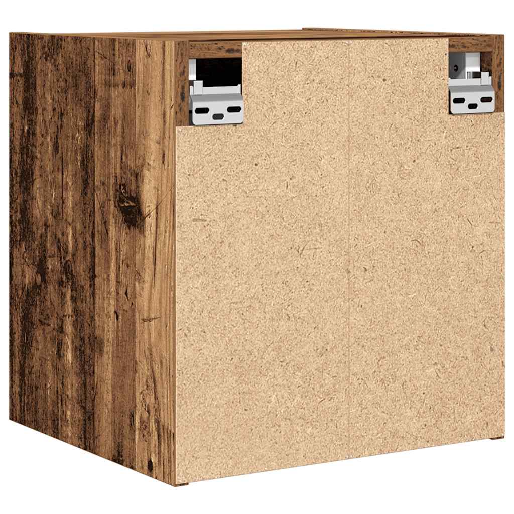 Wand-Nachttische 2 Stk. Altholz-Optik 38x34x40 cm