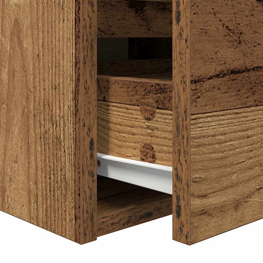 Wand-Nachttische 2 Stk. Altholz-Optik 38x34x40 cm