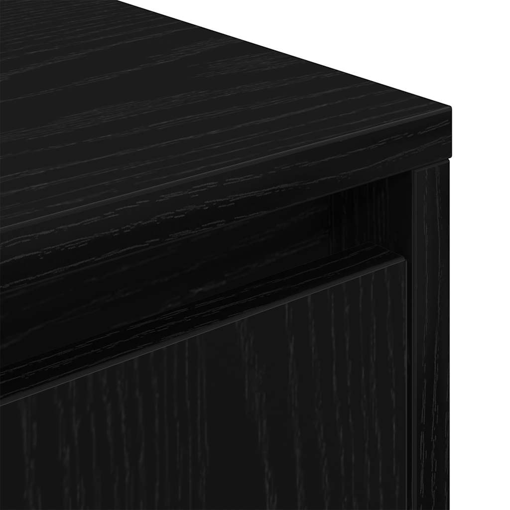 Nachttische mit LED-Leuchten 2 Stk. Schwarz 38x34x50 cm