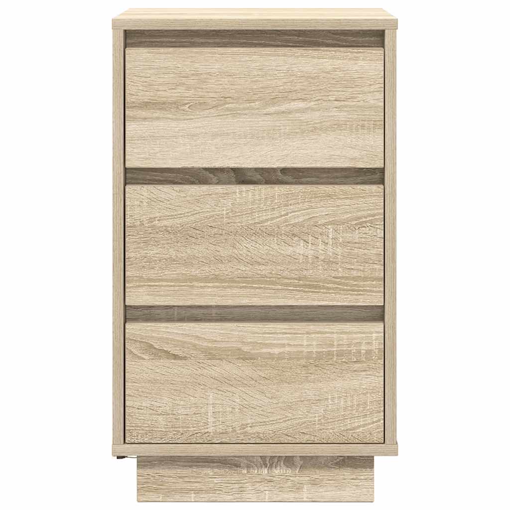Nachttisch mit LED-Leuchten Sonoma-Eiche 38x34x65 cm