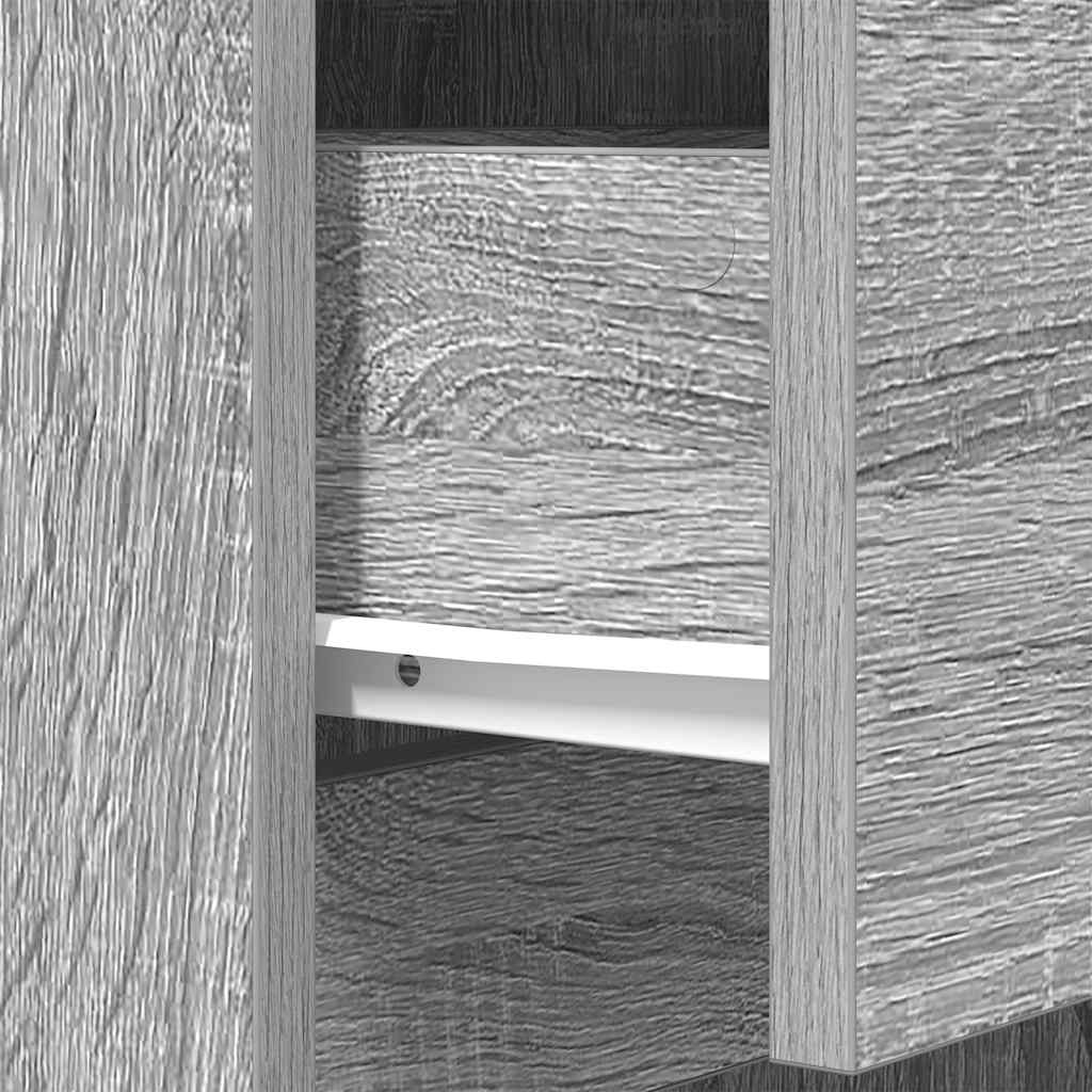 Nachttisch Grau Sonoma 39x35x125 cm Holzwerkstoff
