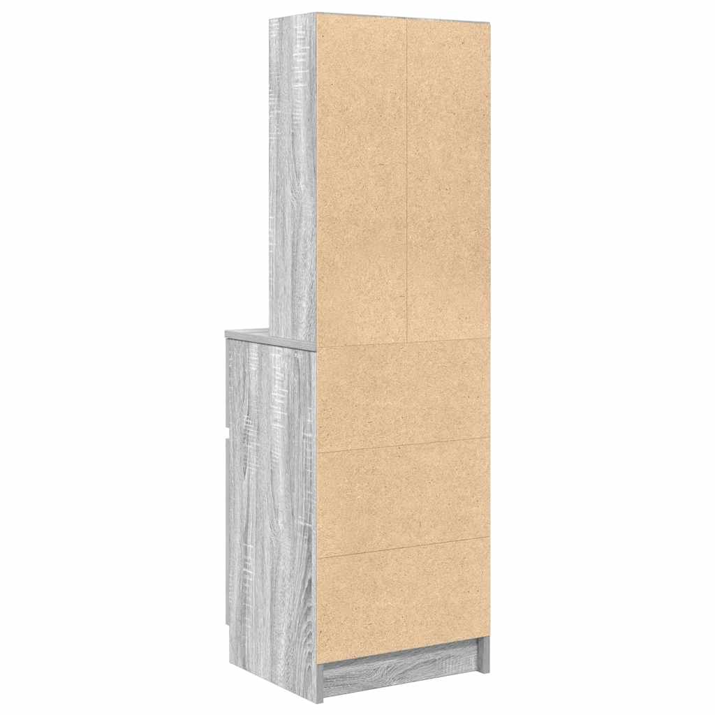Nachttisch Grau Sonoma 39x35x125 cm Holzwerkstoff