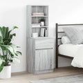 Nachttisch Grau Sonoma 39x35x125 cm Holzwerkstoff