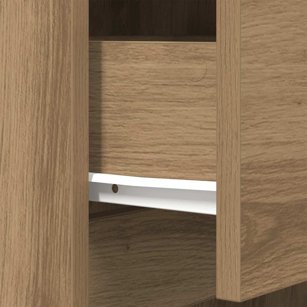 Nachttisch Artisan-Eiche 39x35x125 cm Holzwerkstoff
