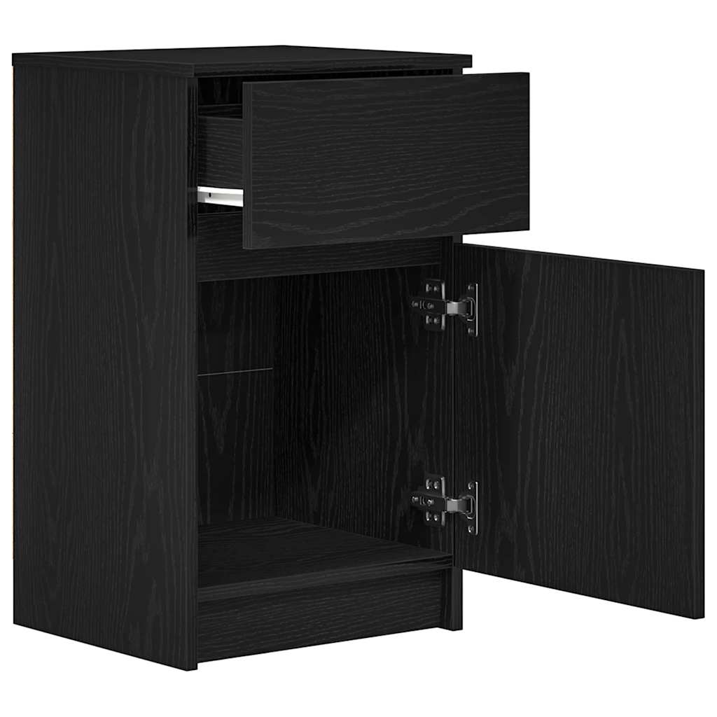 Nachttische 2 Stk. Schwarz 39x35x65 cm Holzwerkstoff