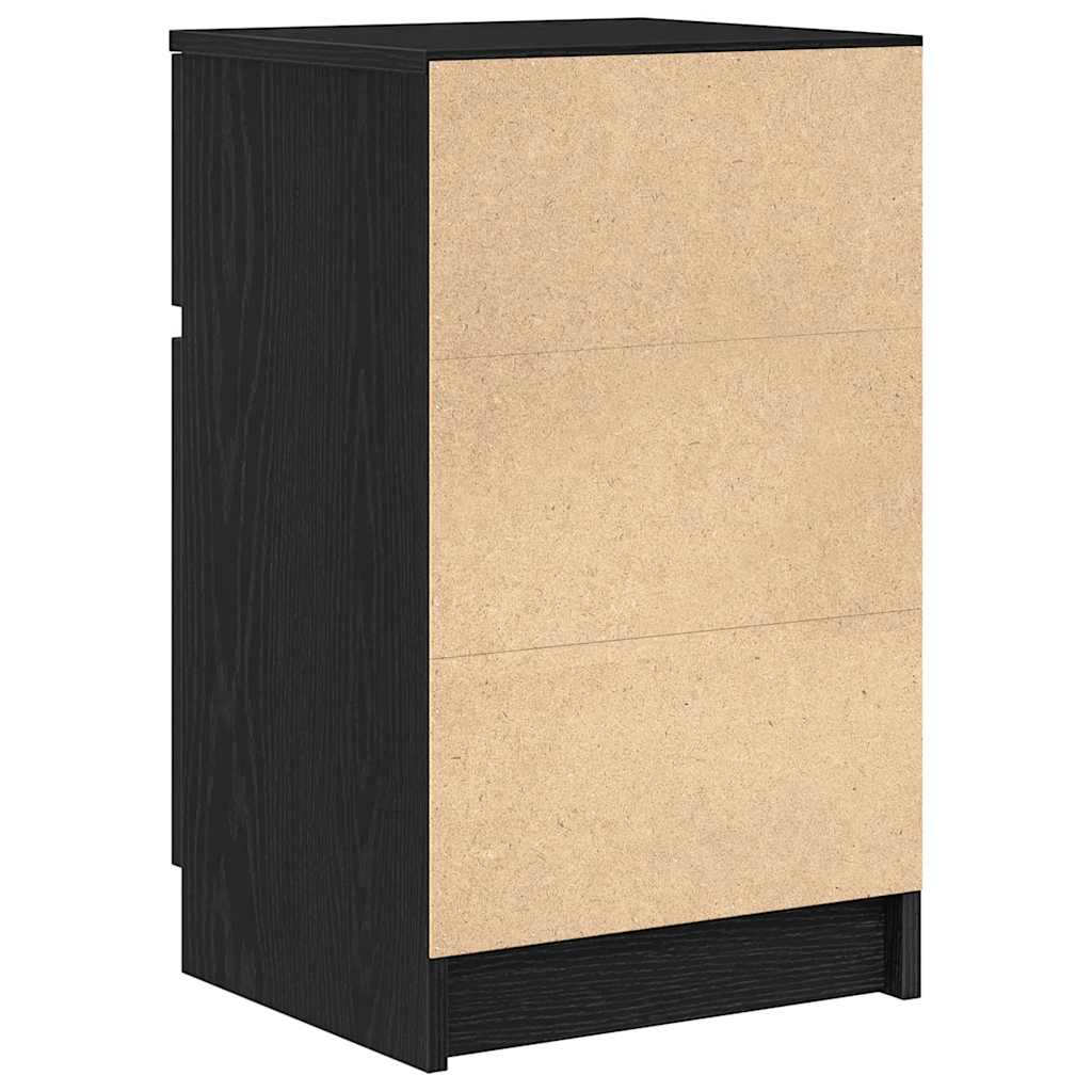 Nachttische 2 Stk. Schwarz 39x35x65 cm Holzwerkstoff