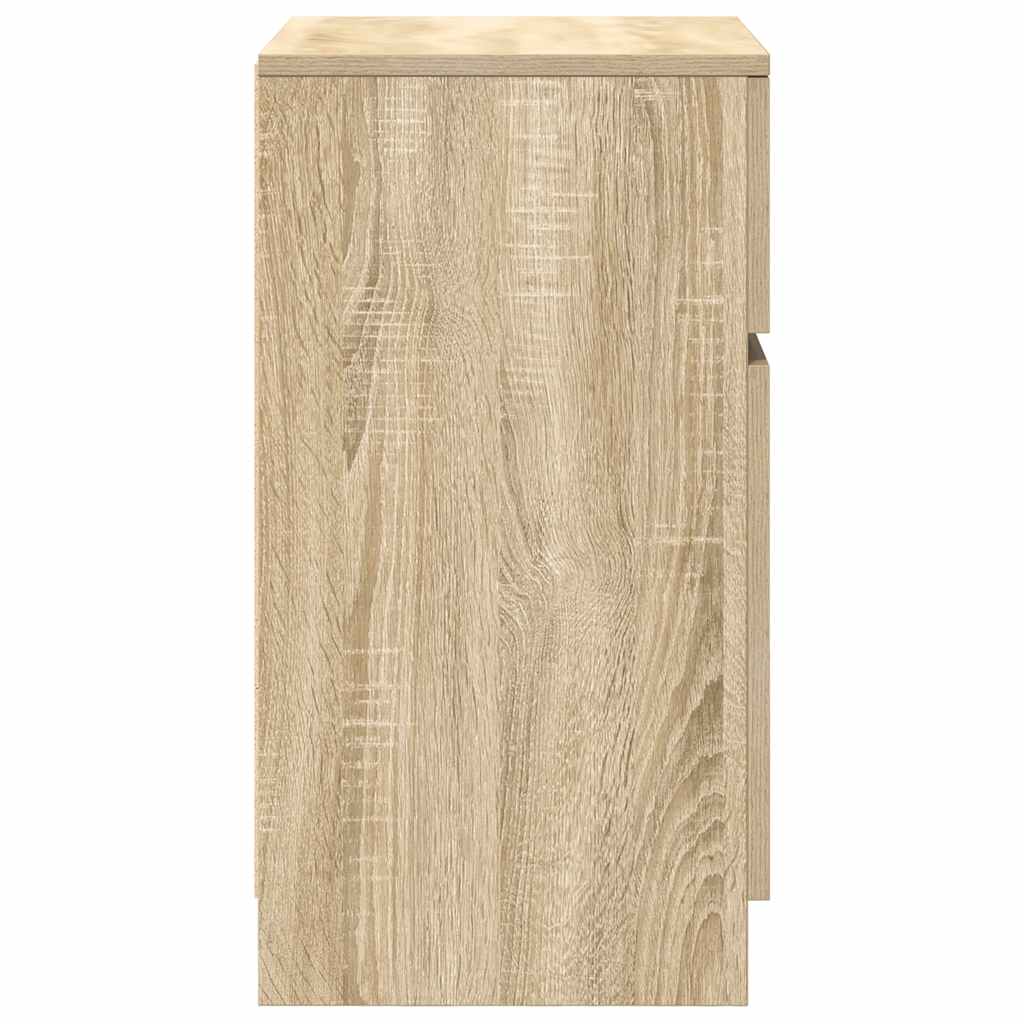 Nachttische 2 Stk. Sonoma-Eiche 39x35x65 cm Holzwerkstoff