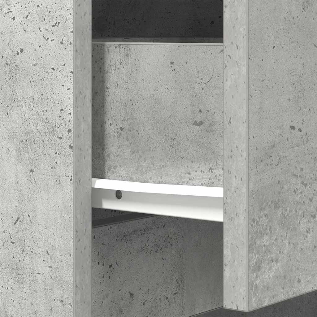 Nachttisch Betongrau 39x35x65 cm Holzwerkstoff