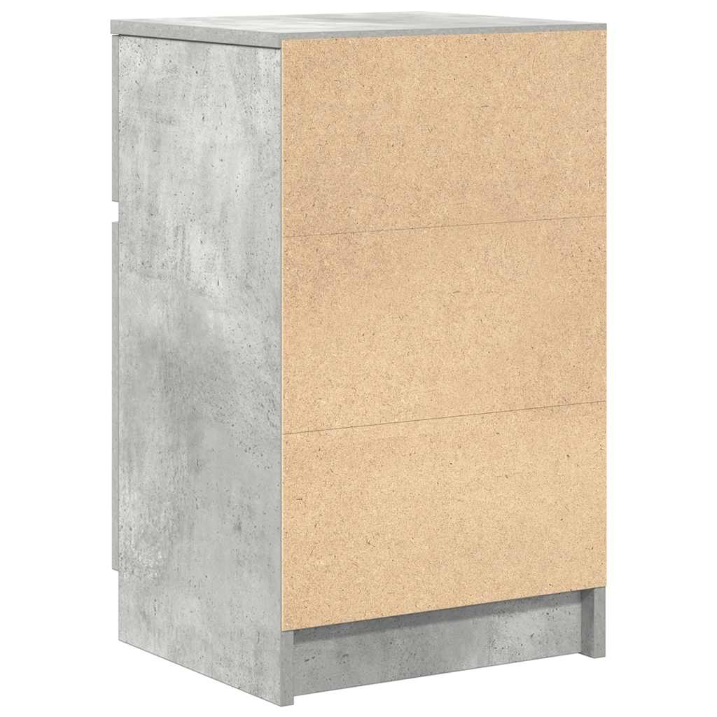 Nachttisch Betongrau 39x35x65 cm Holzwerkstoff