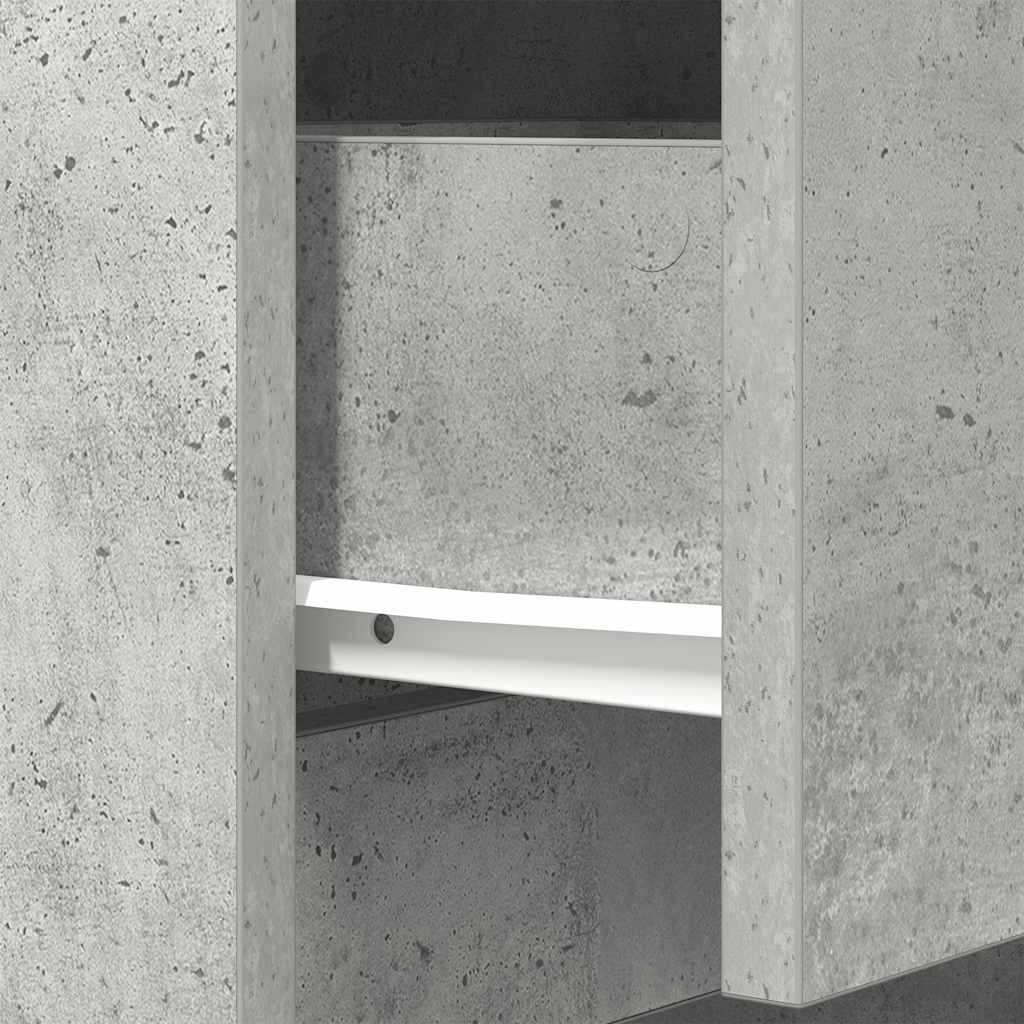 Nachttische 2 Stk. Betongrau 39x35x65 cm Holzwerkstoff