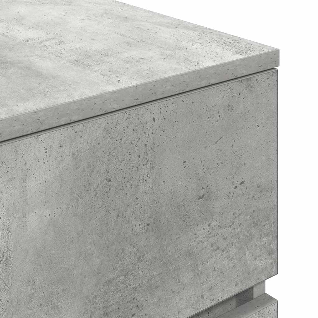 Nachttische 2 Stk. Betongrau 39x35x65 cm Holzwerkstoff