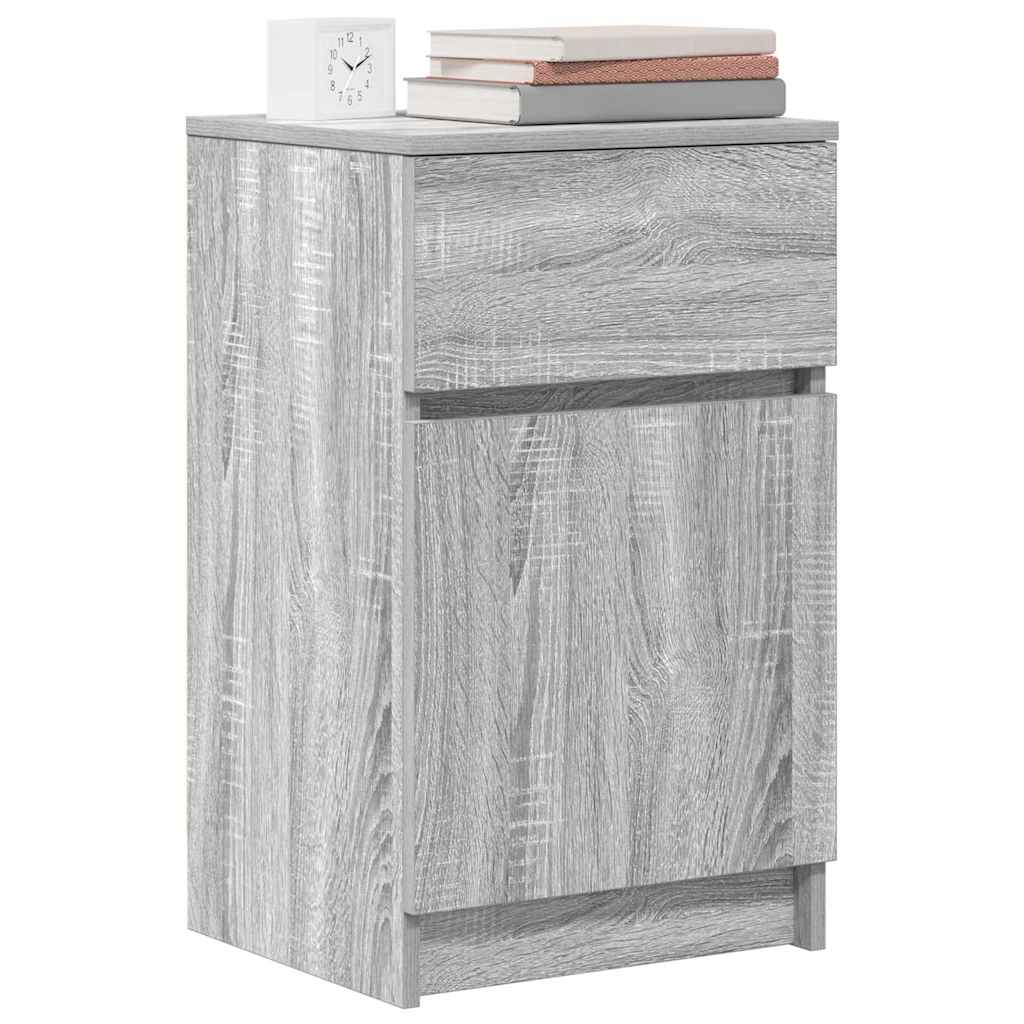 Nachttisch Grau Sonoma 39x35x65 cm Holzwerkstoff