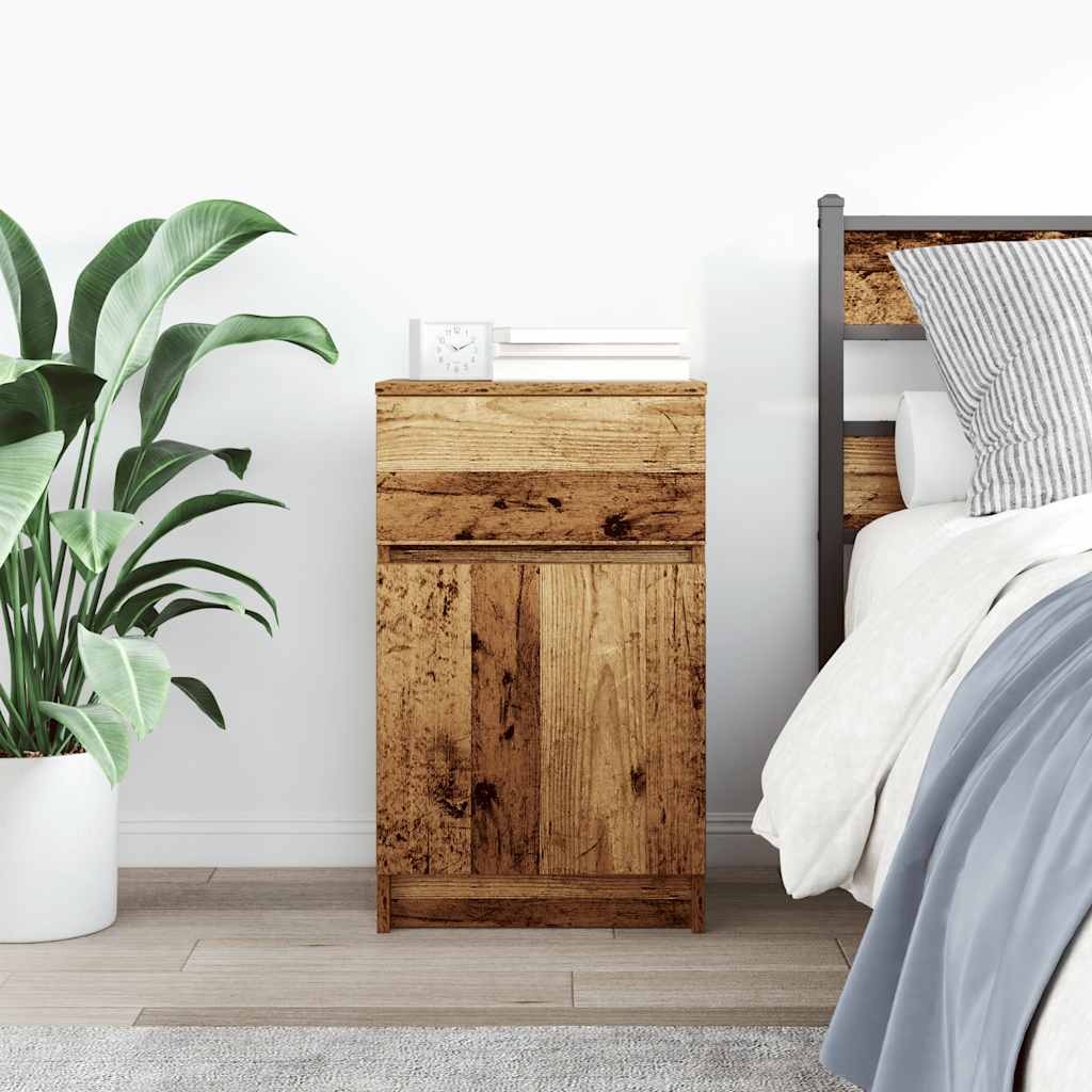 Nachttisch Altholz-Optik 39x35x65 cm Holzwerkstoff