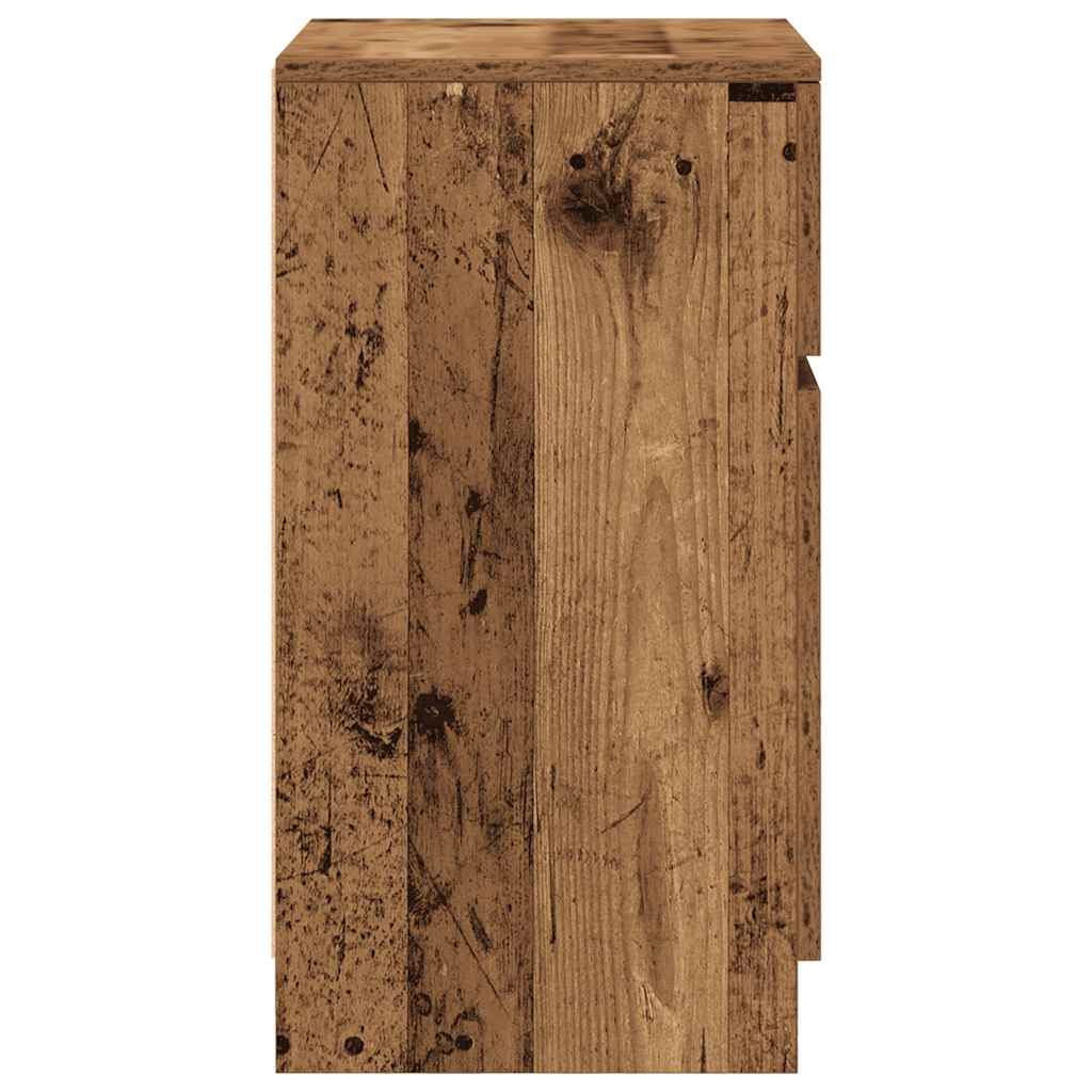 Nachttisch Altholz-Optik 39x35x65 cm Holzwerkstoff