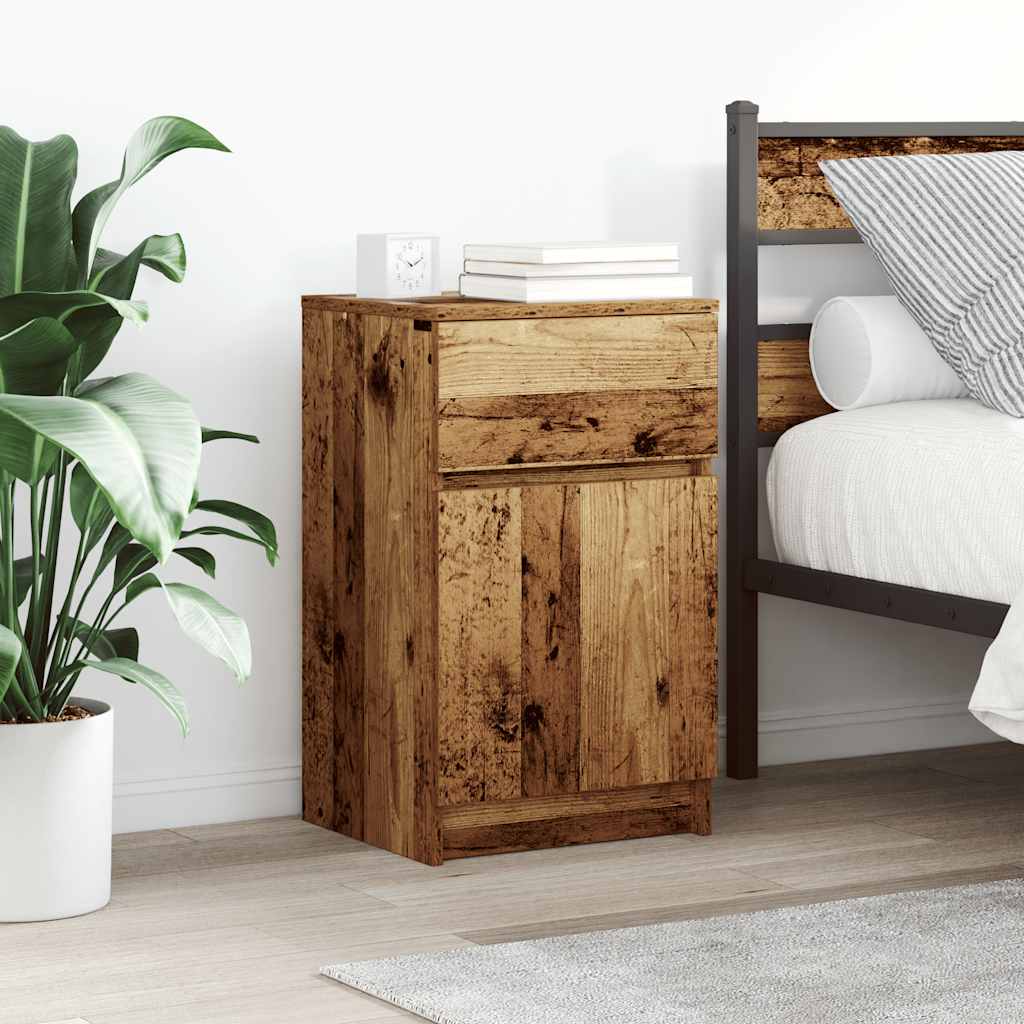 Nachttisch Altholz-Optik 39x35x65 cm Holzwerkstoff