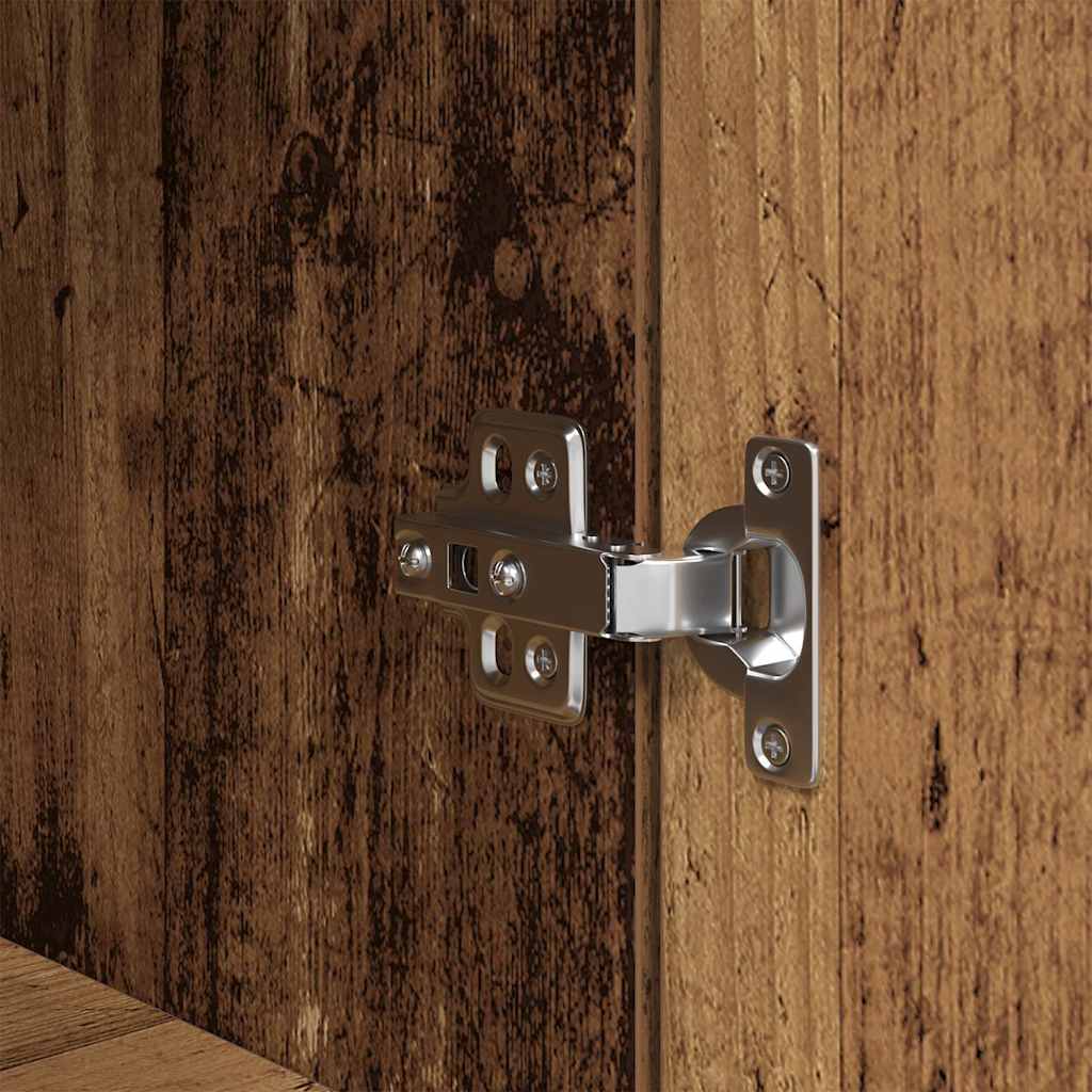 Nachttische 2 Stk. Altholz-Optik 39x35x65 cm Holzwerkstoff