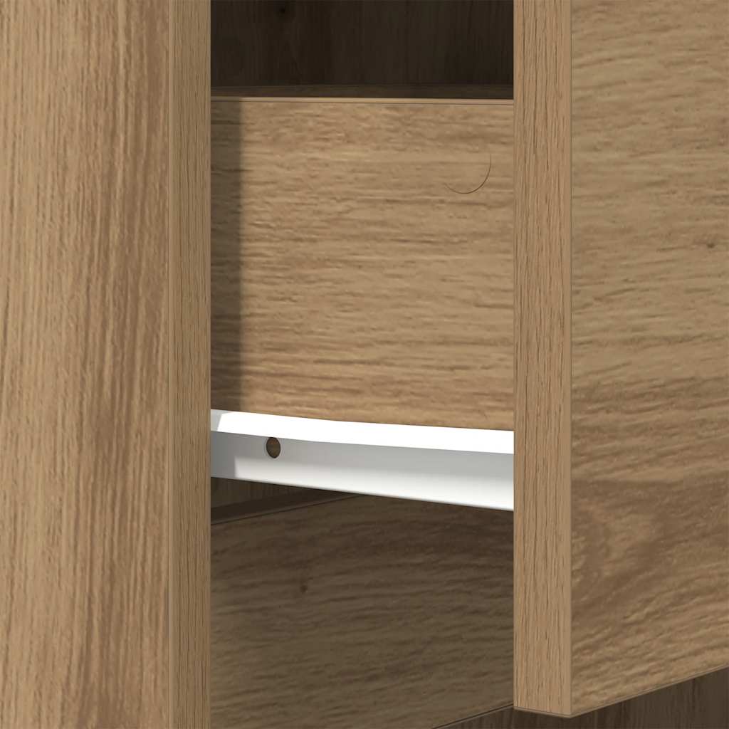 Nachttische 2 Stk. Artisan-Eiche 39x35x65 cm Holzwerkstoff