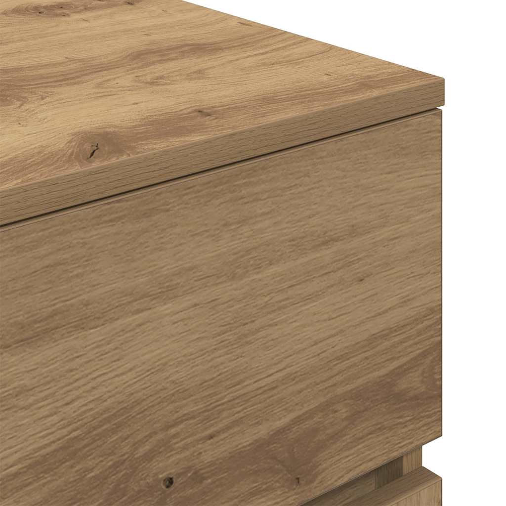 Nachttische 2 Stk. Artisan-Eiche 39x35x65 cm Holzwerkstoff