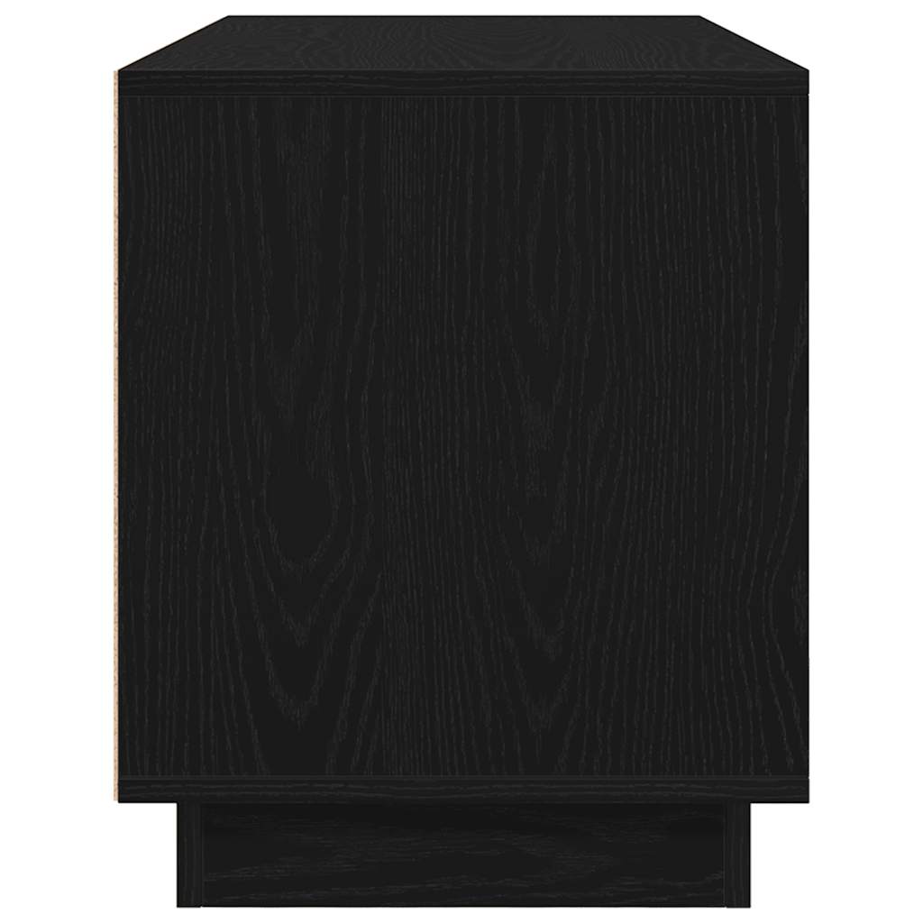 TV-Schrank mit LED-Leuchten Schwarz Eichen-Optik 100x41x50 cm