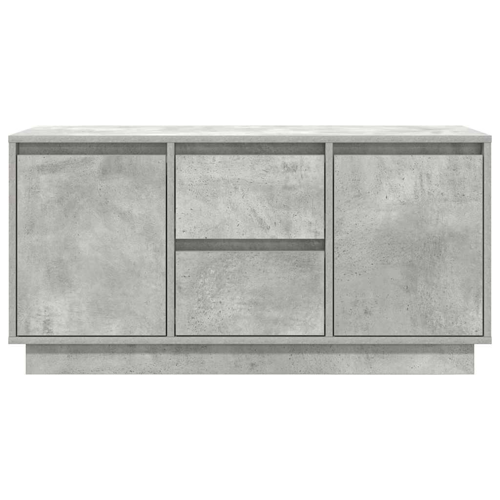 TV-Schrank mit LED-Leuchten Betongrau 100x41x50 cm