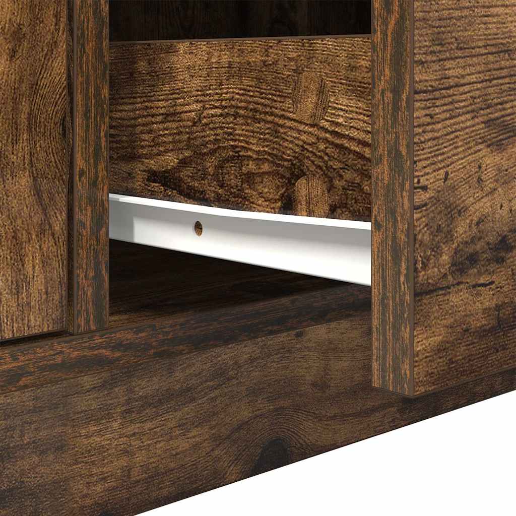 TV-Schrank mit LED-Leuchten Räuchereiche 100x41x50 cm