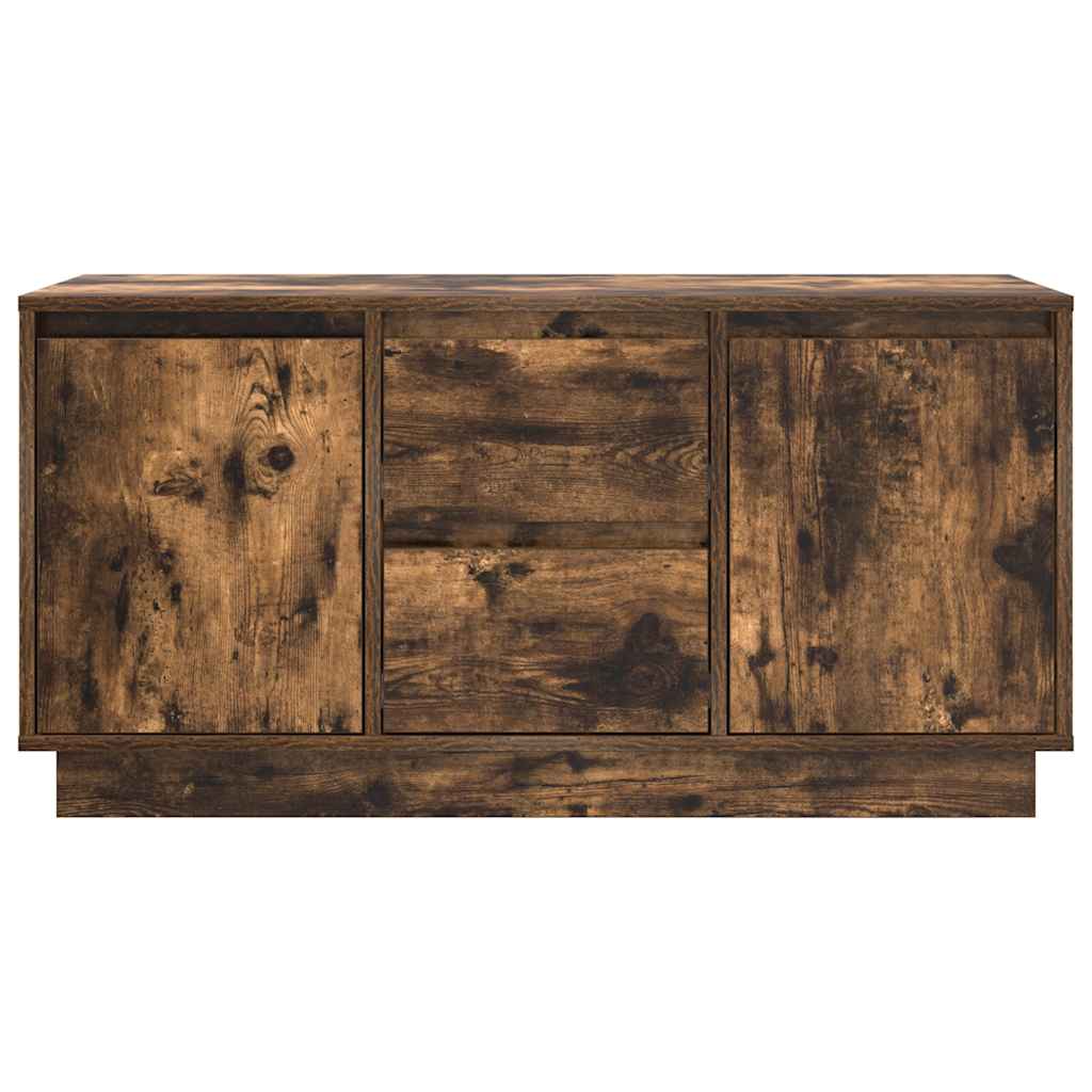 TV-Schrank mit LED-Leuchten Räuchereiche 100x41x50 cm