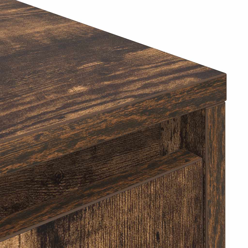 TV-Schrank mit LED-Leuchten Räuchereiche 100x41x50 cm