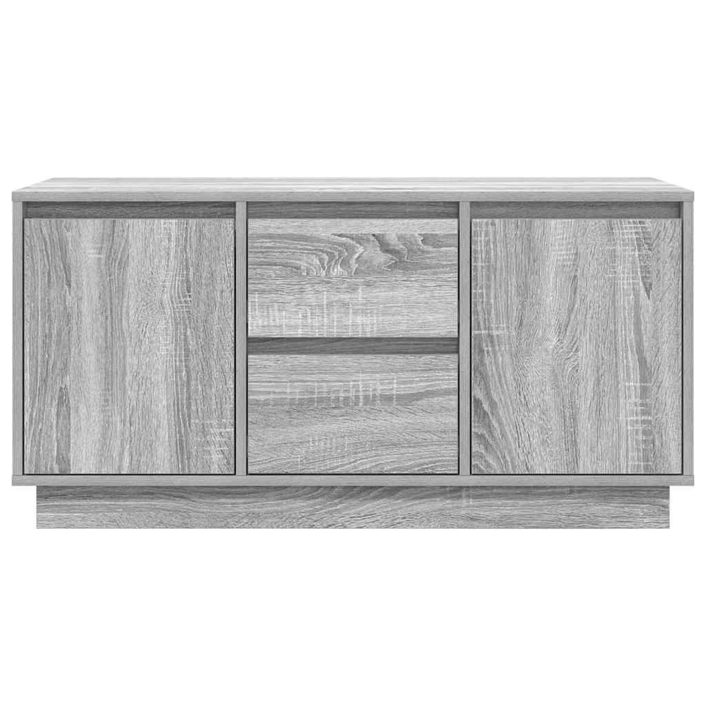 TV-Schrank mit LED-Leuchten Grau Sonoma 100x41x50 cm