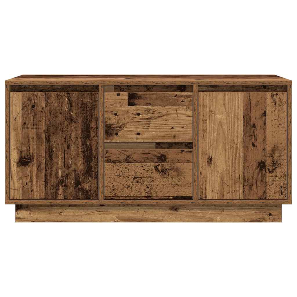 TV-Schrank mit LED-Leuchten Altholz-Optik 100x41x50 cm
