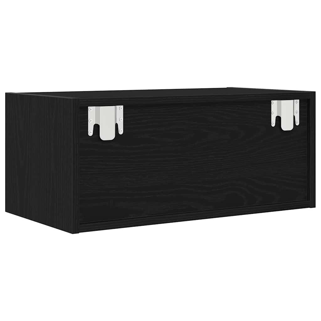 TV-Schränke 2 Stk. Schwarz Eichen-Optik 60x31x25,5 cm