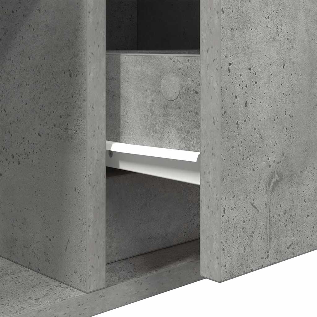 TV-Schränke 2 Stk. Betongrau 60x31x25,5 cm Holzwerkstoff