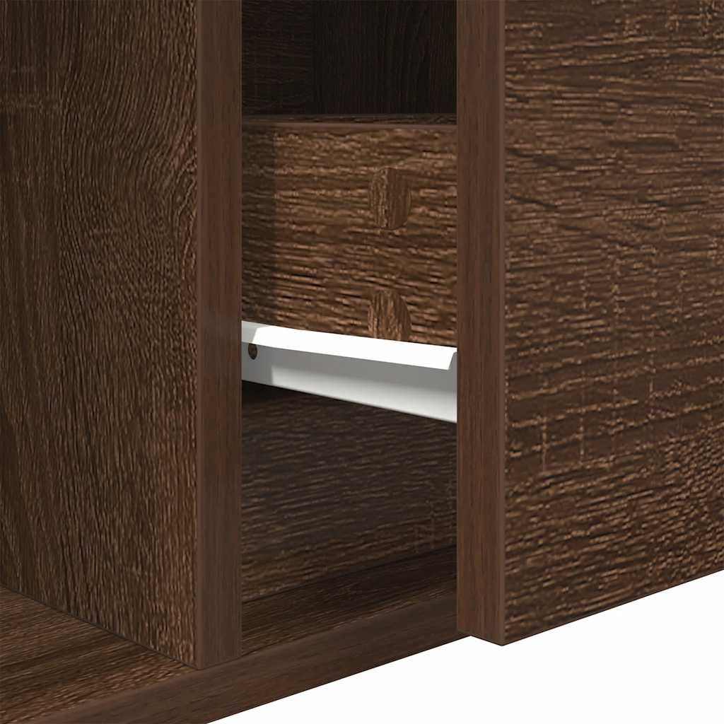 TV-Schränke 2 Stk. Braun Eichen-Optik 60x31x25,5 cm