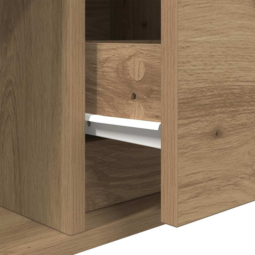 TV-Schränke 2 Stk. Artisan-Eiche 60x31x25,5 cm Holzwerkstoff