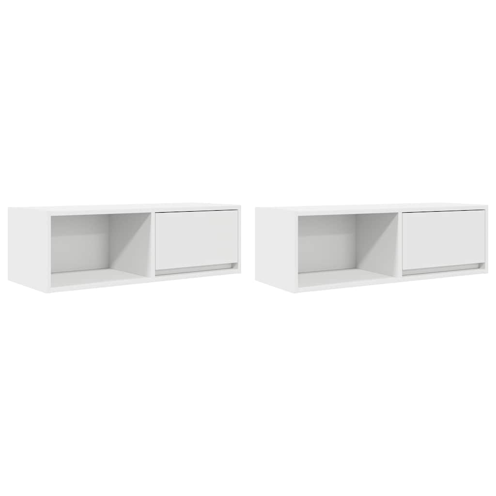 TV-Schränke 2 Stk. Weiß 80x31x25,5 cm Holzwerkstoff