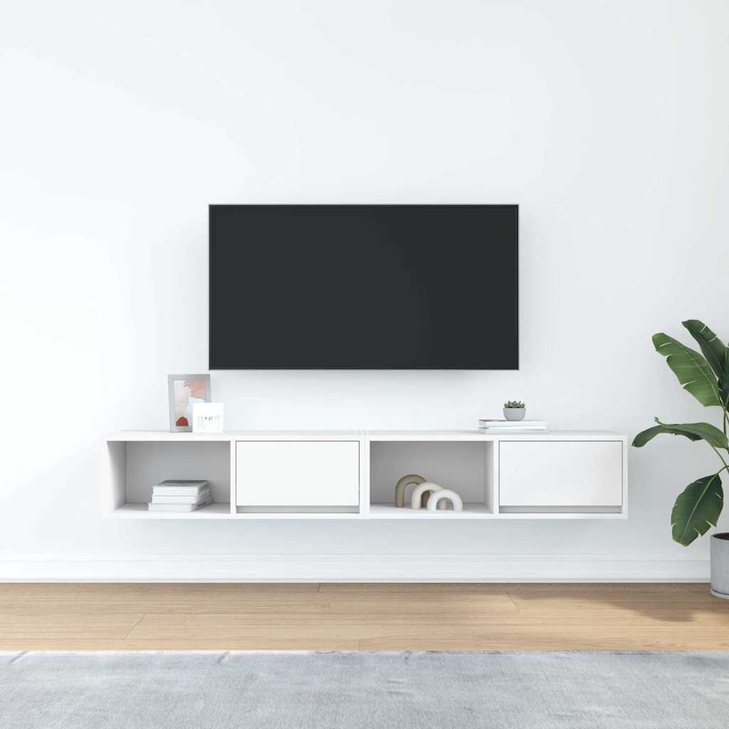 TV-Schränke 2 Stk. Weiß 80x31x25,5 cm Holzwerkstoff