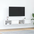 TV-Schränke 2 Stk. Weiß 80x31x25,5 cm Holzwerkstoff