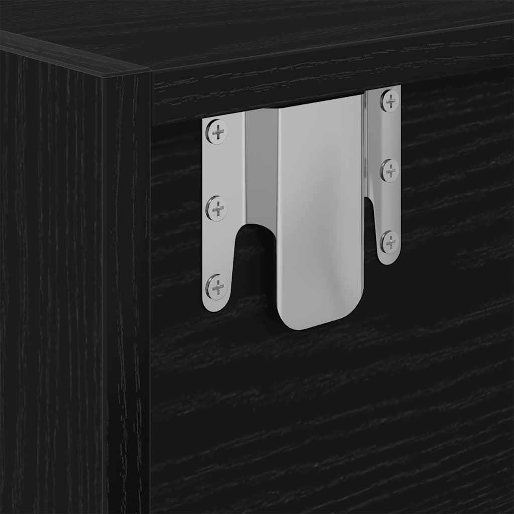TV-Schränke 2 Stk. Schwarz Eichen-Optik 80x31x25,5 cm