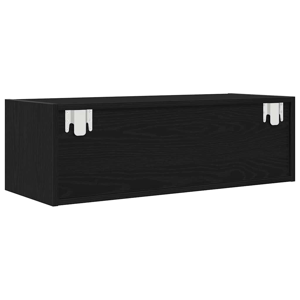TV-Schränke 2 Stk. Schwarz Eichen-Optik 80x31x25,5 cm