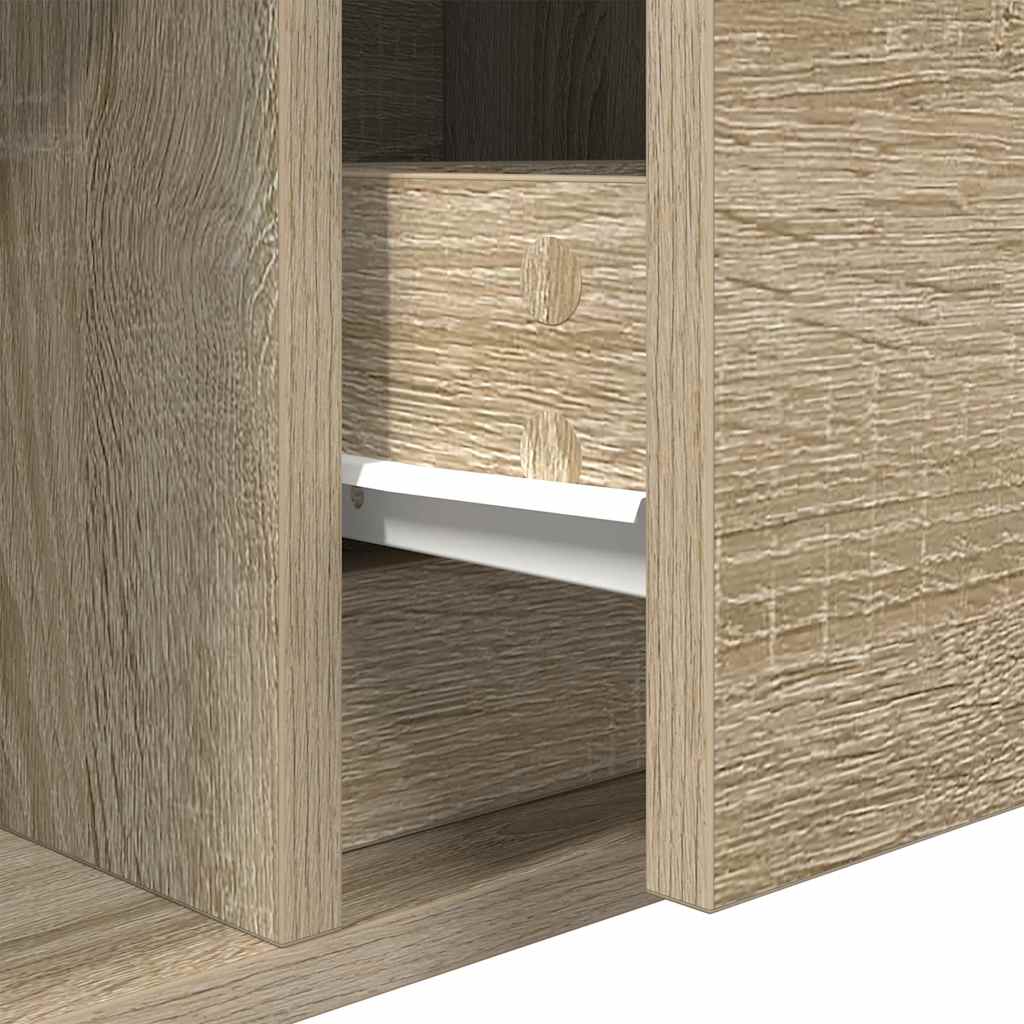 TV-Schränke 2 Stk. Sonoma-Eiche 80x31x25,5 cm Holzwerkstoff