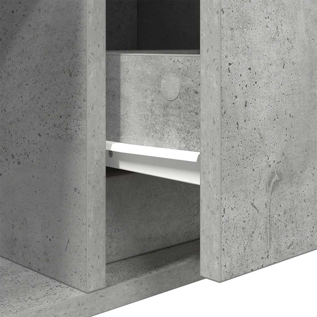 TV-Schrank Betongrau 80x31x25,5 cm Holzwerkstoff