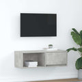 TV-Schrank Betongrau 80x31x25,5 cm Holzwerkstoff