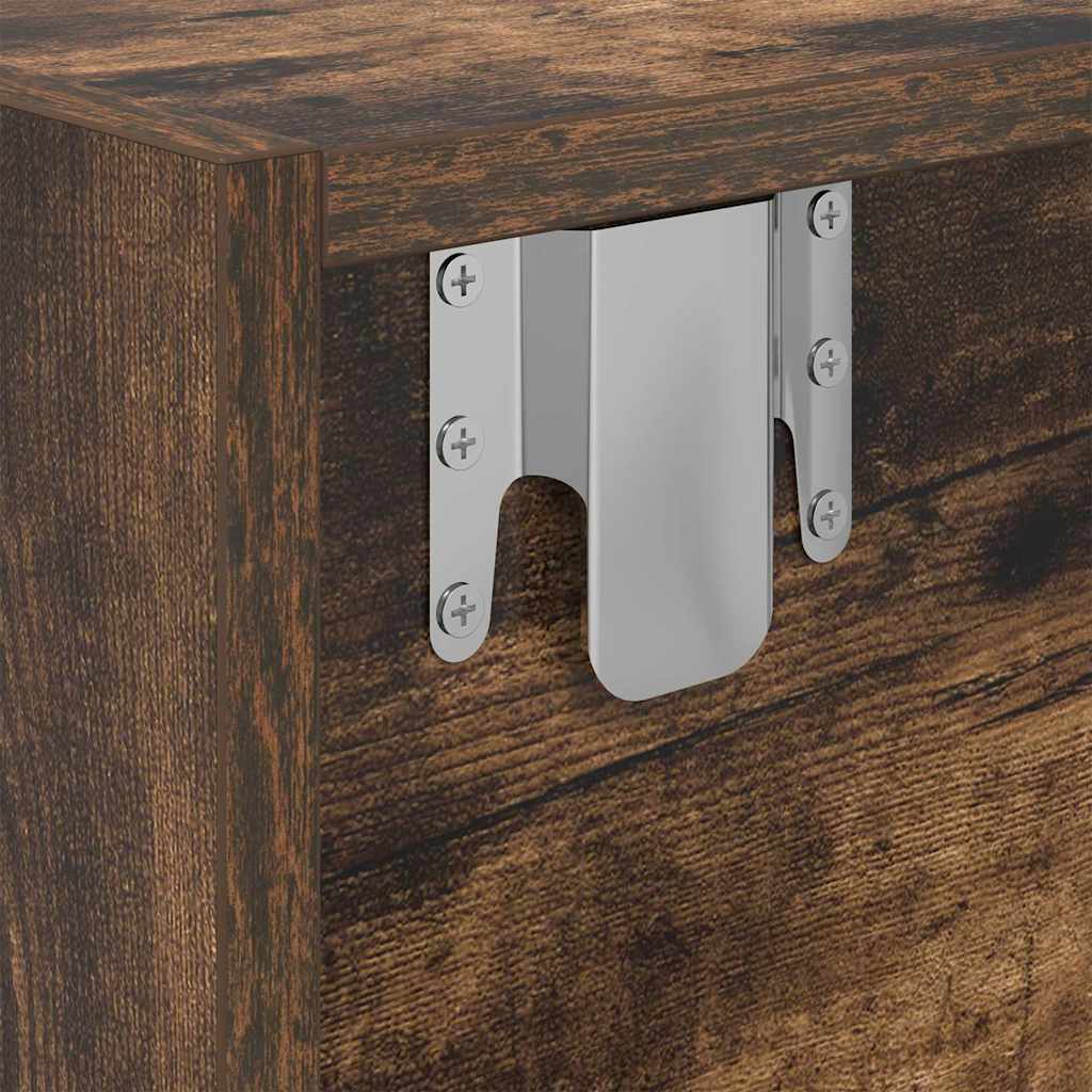 TV-Schränke 2 Stk. Räuchereiche 80x31x25,5 cm Holzwerkstoff