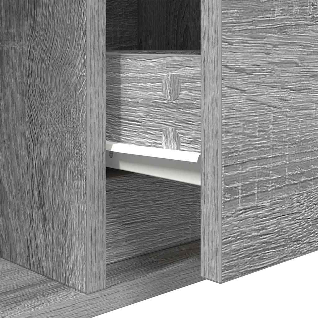 TV-Schränke 2 Stk. Grau Sonoma 80x31x25,5 cm Holzwerkstoff