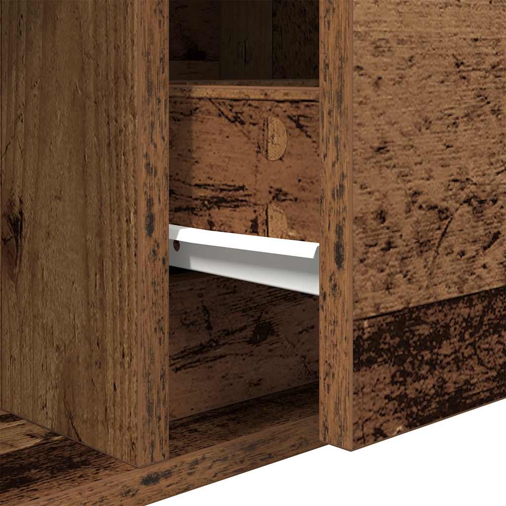 TV-Schränke 2 Stk. Altholz-Optik 80x31x25,5 cm Holzwerkstoff