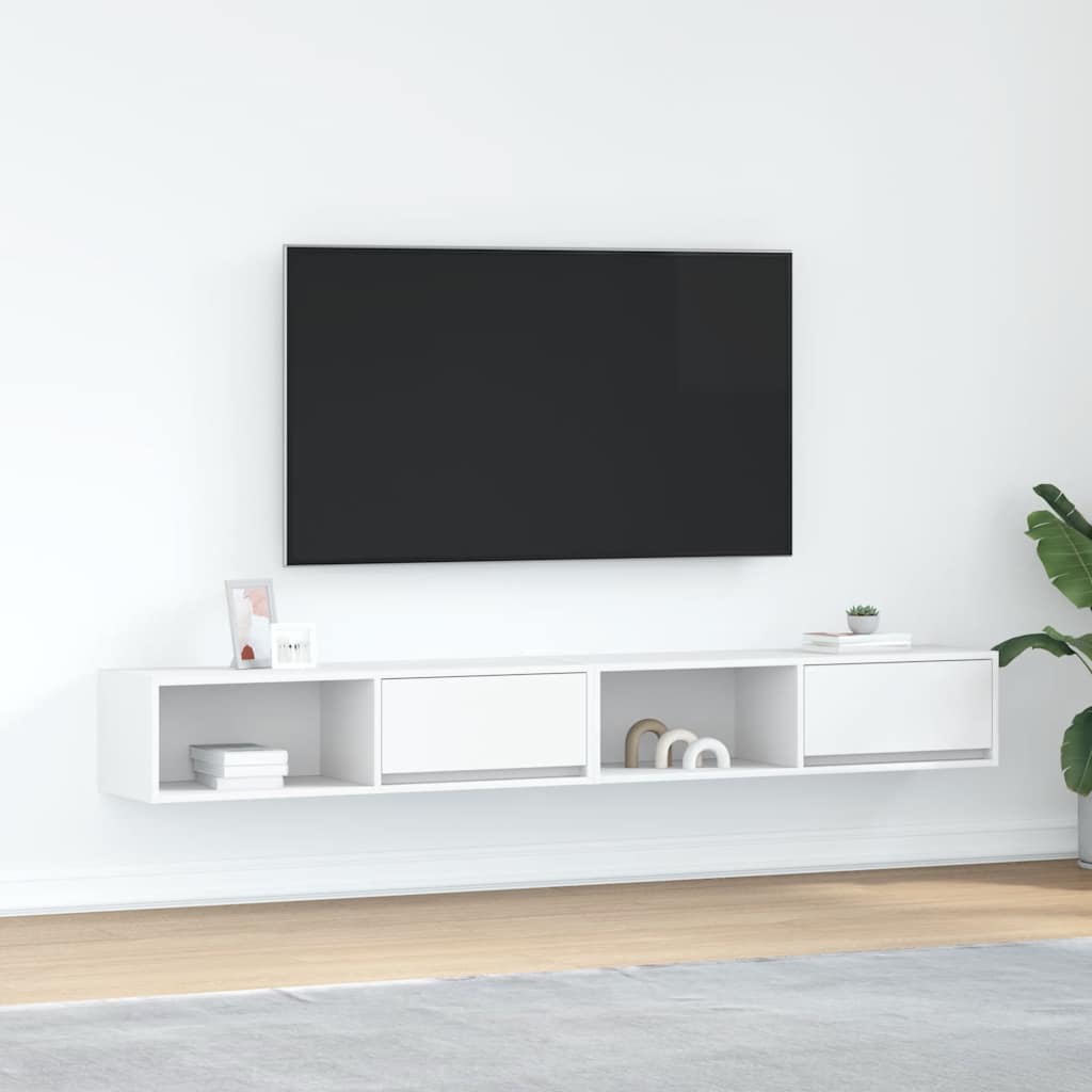 TV-Schränke 2 Stk. Weiß 100x31x25,5 cm Holzwerkstoff