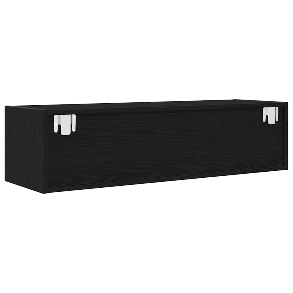 TV-Schränke 2 Stk. Schwarz Eichen-Optik 100x31x25,5 cm