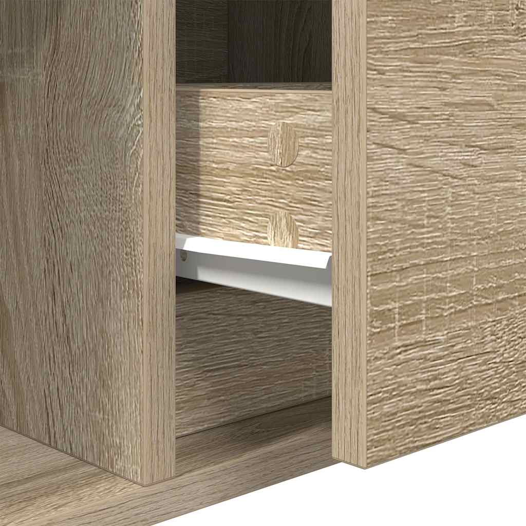TV-Schränke 2 Stk. Sonoma-Eiche 100x31x25,5 cm Holzwerkstoff