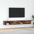 TV-Schränke 2 Stk. Räuchereiche 100x31x25,5 cm Holzwerkstoff