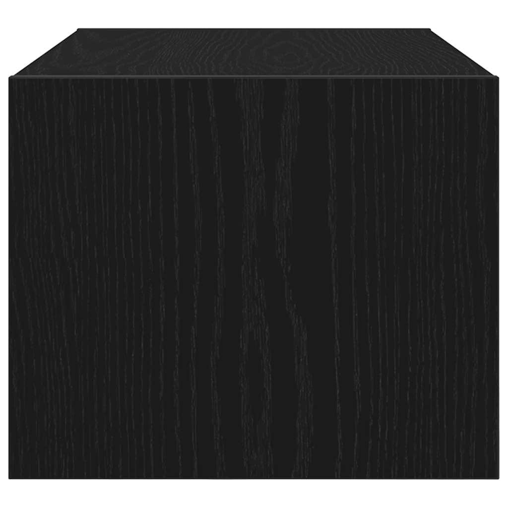 TV-Schrank Schwarz Eichen-Optik 60x31x25,5 cm Holzwerkstoff