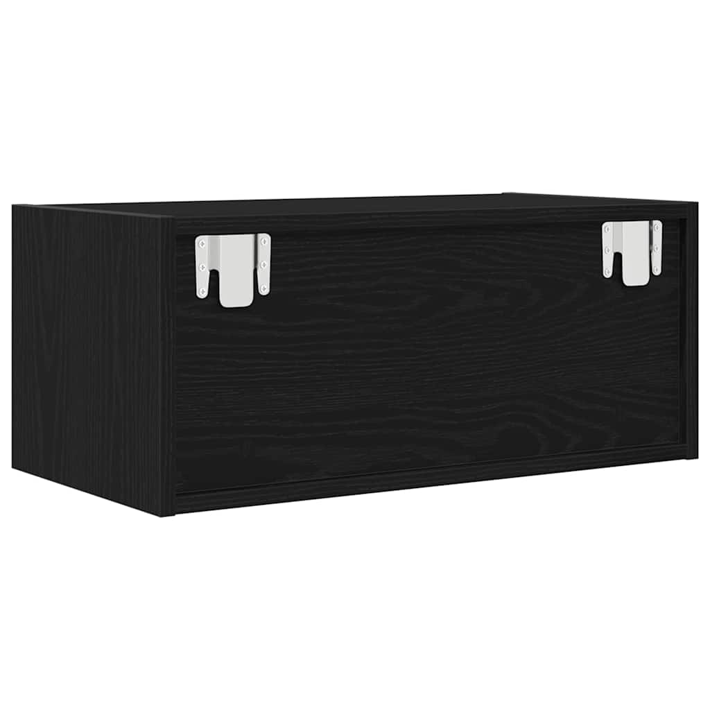 TV-Schränke 2 Stk. Schwarz Eichen-Optik 60x31x25,5 cm